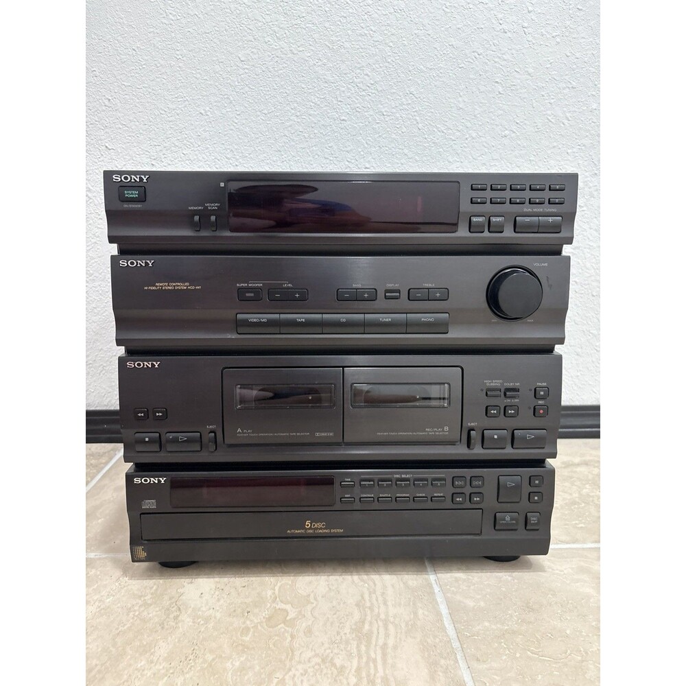 Sony HCD-441 Compact Disc Deck Receiver | 5 Disc Changer | Vintage Radio 1994